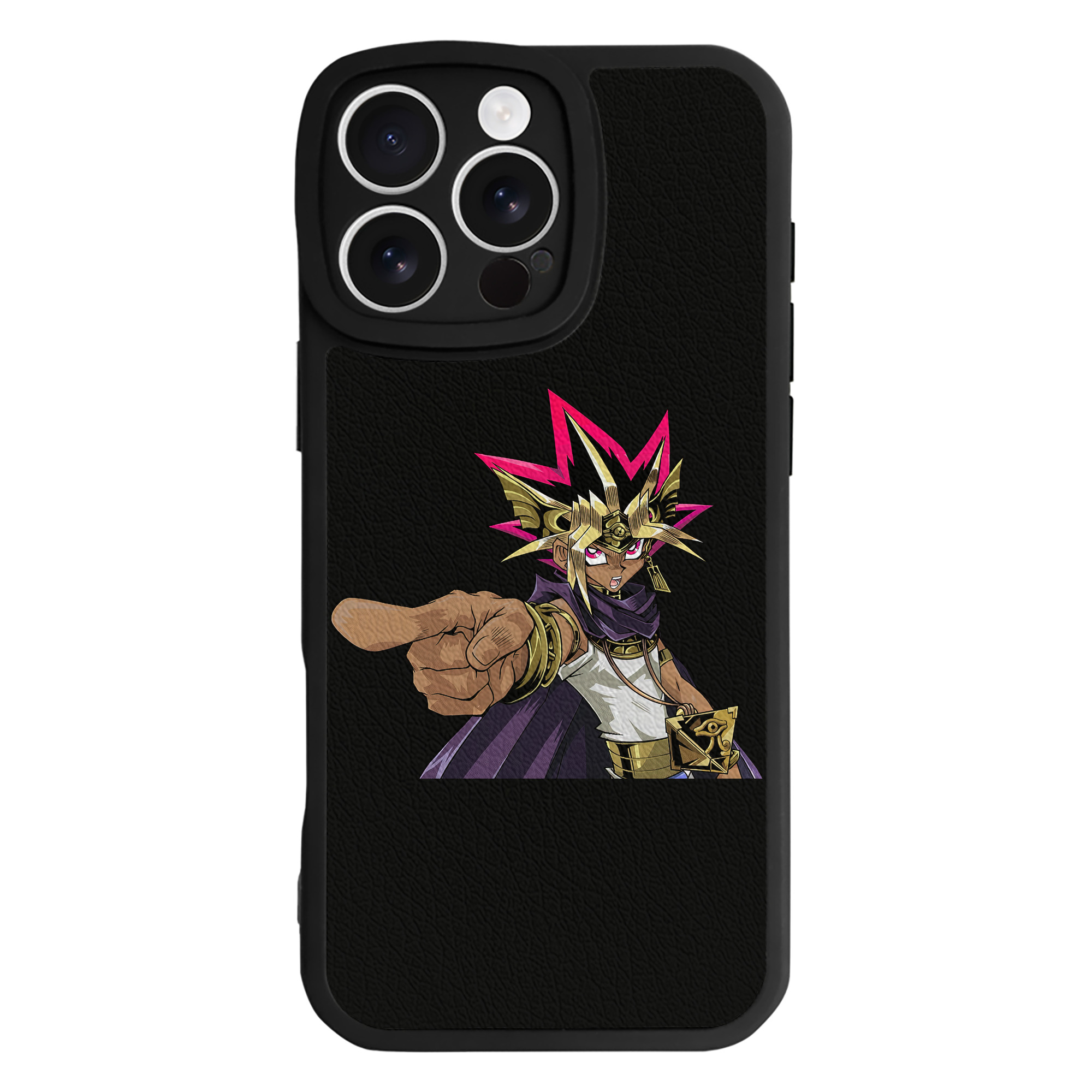 （画像用） 遊☆戯☆王 Yu-Gi-Oh! 【iPhone 16シリーズ対応】シリコンスマホケース（レザー調） 材質：シリコン